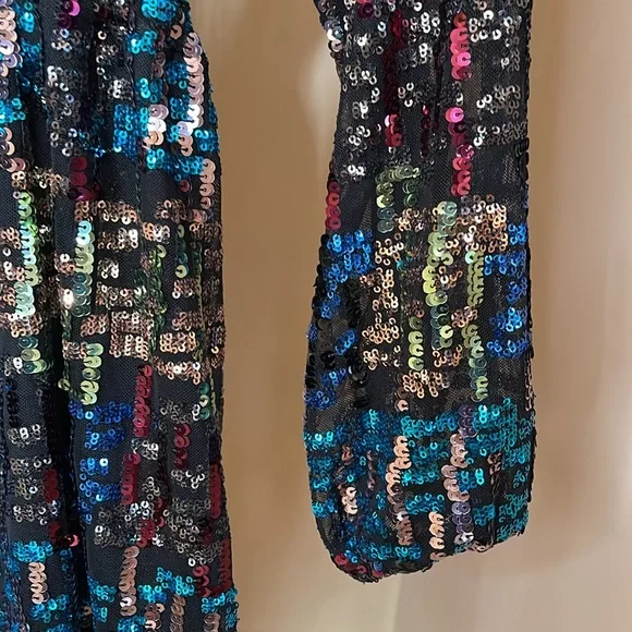 Zara Multicolor Sequence Dress Size Small - Picture 13 of 17
